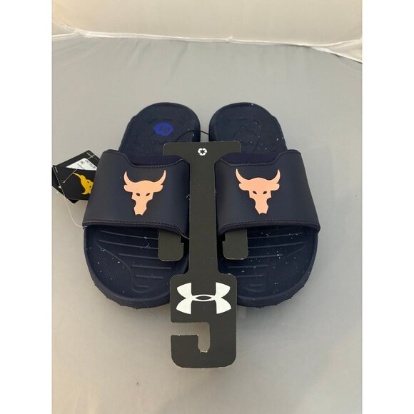 Under Armour project rock 3 SL blue pink slide mens shoes size 10 3026034 403 main image 6